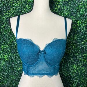 Victoria's Secret Very Sexy Demi Bustier 32DD Emerald Green